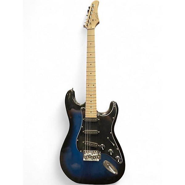 Used Glarry Stratocaster Blue Burst Solid Body Electric Guitar