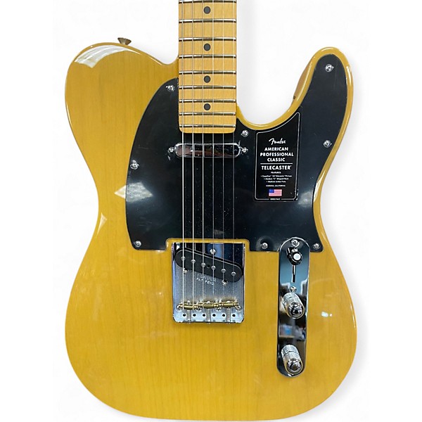 Used Fender American Professional Classic Telecaster Butterscotch Blonde Solid Body Electric Guitar