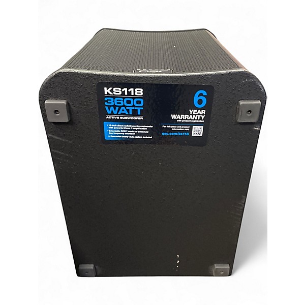 Used QSC KS118 18" 3,600W Powered Subwoofer With Cover Powered Subwoofer