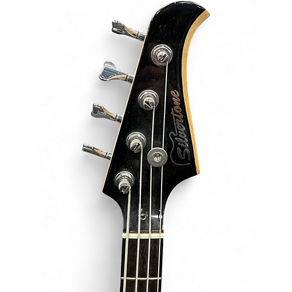 Used Silvertone SSLB 11 Black Electric Bass Guitar