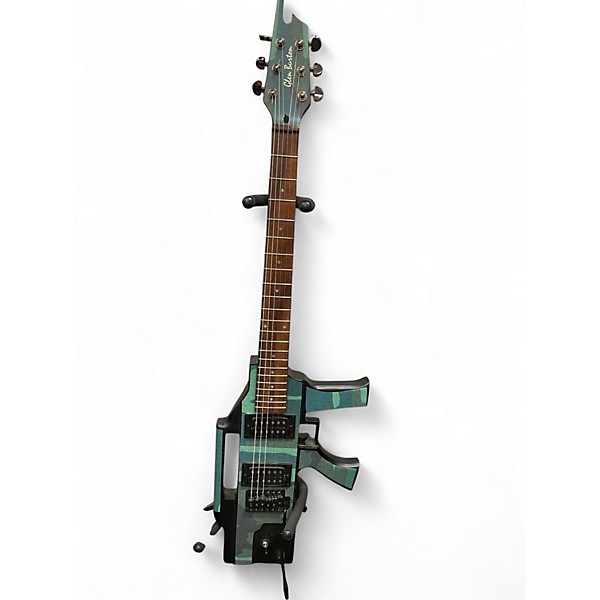 Used Glen Burton MACHINE GUN 6 STRING Camo Solid Body Electric Guitar