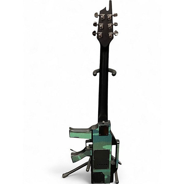 Used Glen Burton MACHINE GUN 6 STRING Camo Solid Body Electric Guitar