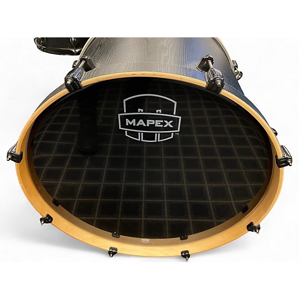 Used Mapex 5 Piece mars matte black Drum Kit