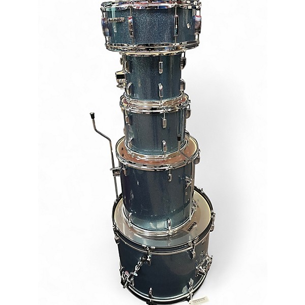 Used Pearl 5 Piece ROADSHOW BLUE SPARKLE Drum Kit