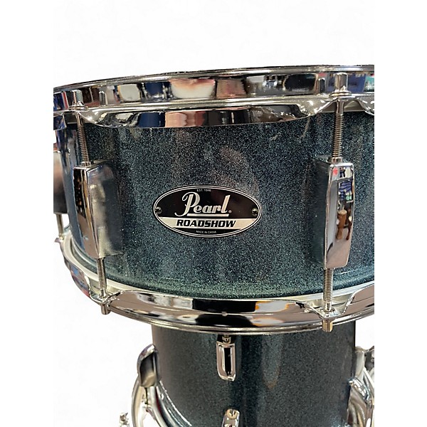 Used Pearl 5 Piece ROADSHOW BLUE SPARKLE Drum Kit