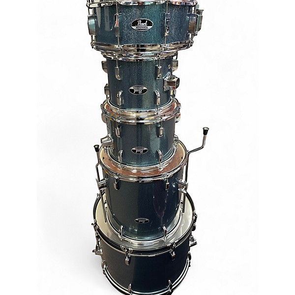 Used Pearl 5 Piece ROADSHOW BLUE SPARKLE Drum Kit