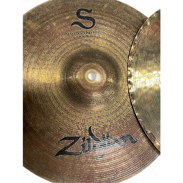 Used Zildjian 14in Mastersound Hi Hat Pair Cymbal