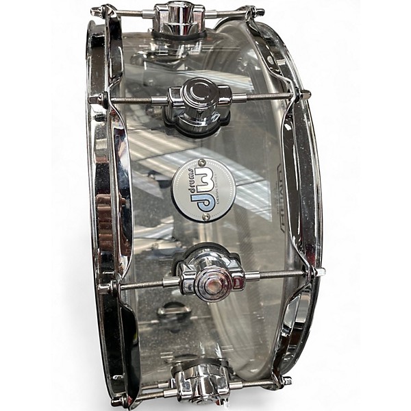 Used DW 5X14 Design Series Acrylic Snare Clear Drum