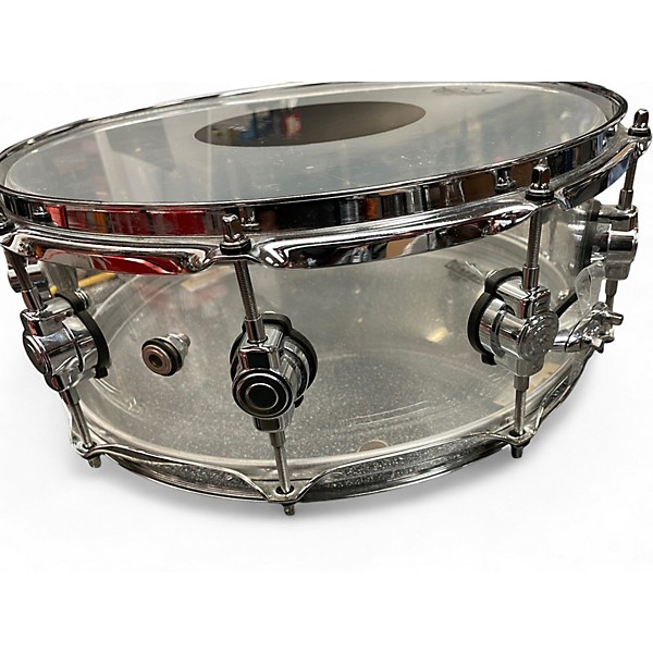 Used DW 5X14 Design Series Acrylic Snare Clear Drum