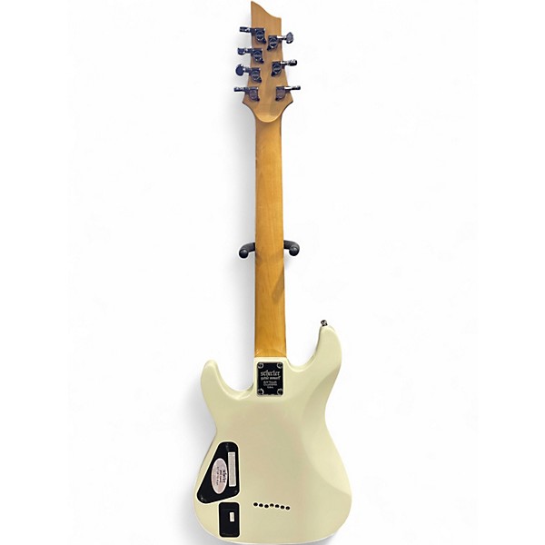 Used Schecter Guitar Research Demon 7 String WHITE Solid Body Electric Guitar