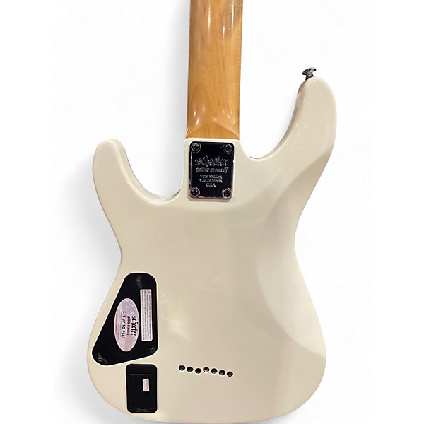 Used Schecter Guitar Research Demon 7 String WHITE Solid Body Electric Guitar
