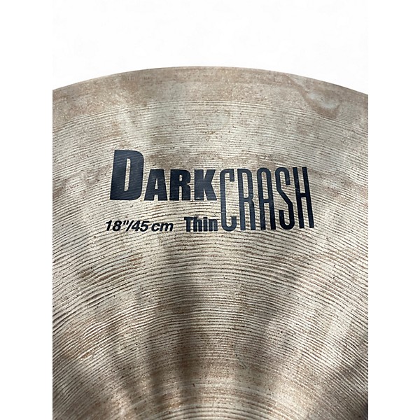 Used Zildjian 18in K Dark Thin Crash Cymbal