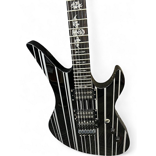 Used 2018 Schecter Guitar Research Synyster Gates Signature Standard Black and White Solid Body Electric Guitar