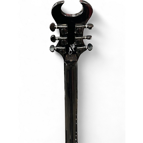 Used 2018 Schecter Guitar Research Synyster Gates Signature Standard Black and White Solid Body Electric Guitar