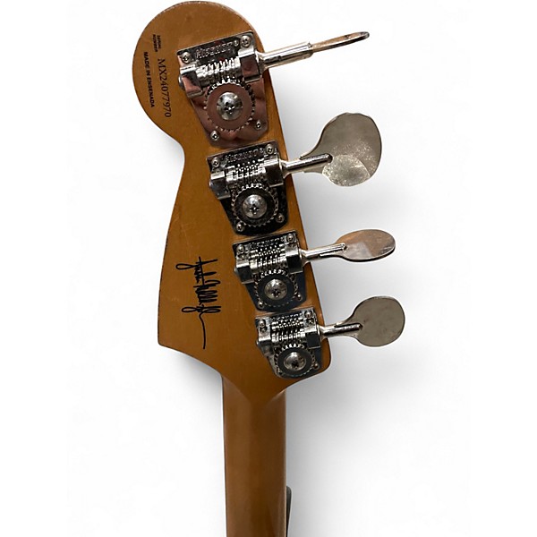 Used Fender Justin Meldal-Johnsen Road Worn Mustang Daphne Blue Electric Bass Guitar