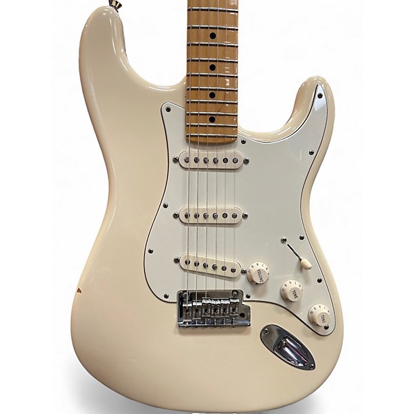 Used Fender American Standard Stratocaster Olympic White Solid Body Electric Guitar