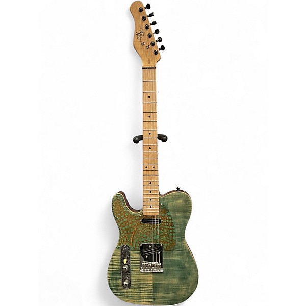 Used Michael Kelly T STYLE LEFT HANDED Ocean Turquoise Solid Body Electric Guitar
