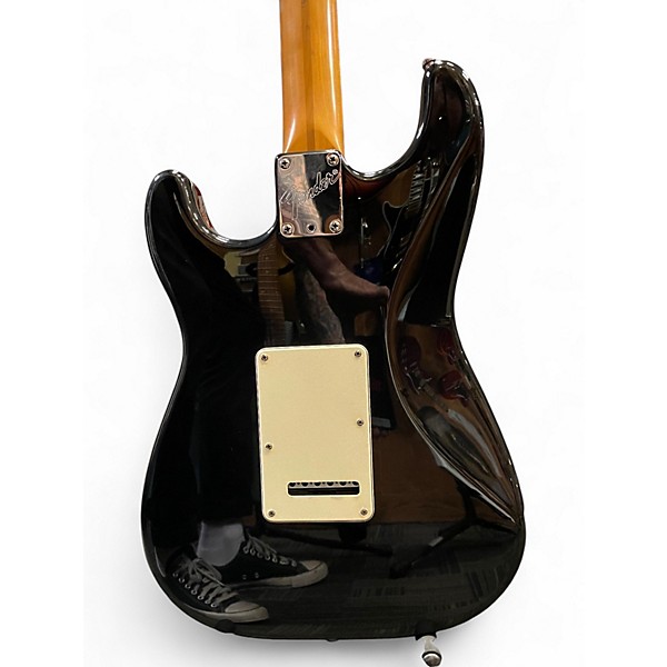 Used Fender American Standard Stratocaster Black Solid Body Electric Guitar