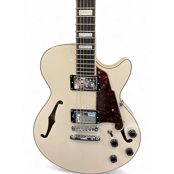 Used D'Angelico Premier Series SS White Hollow Body Electric Guitar