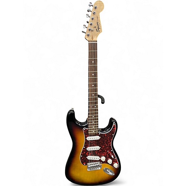 Used Squier STRATOCASTER 3 Color Sunburst Solid Body Electric Guitar