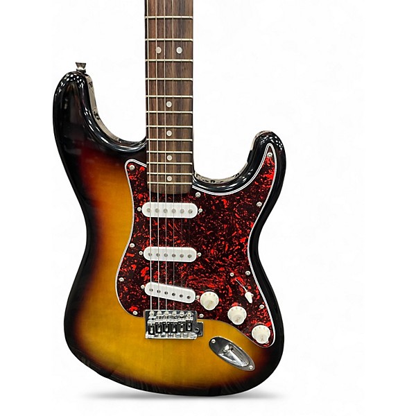 Used Squier STRATOCASTER 3 Color Sunburst Solid Body Electric Guitar