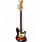 Vintage 1996 Fender Deluxe Jazz Bass 3 Tone Sunburst Electric Bass Guitar thumbnail