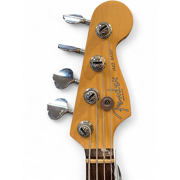 Vintage 1996 Fender Deluxe Jazz Bass 3 Tone Sunburst Electric Bass Guitar