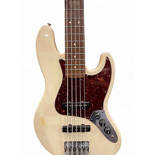 Used Fender Standard Jazz Bass 5-String Olympic White Electric Bass Guitar