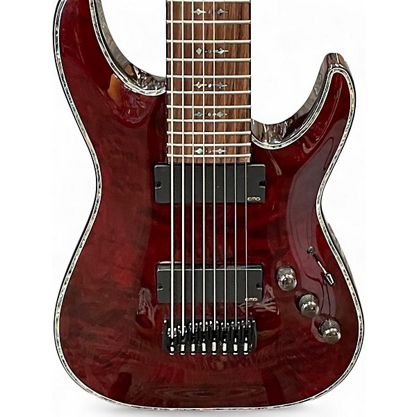 Used Schecter Guitar Research Hellraiser c-8 Black Cherry Solid Body Electric Guitar