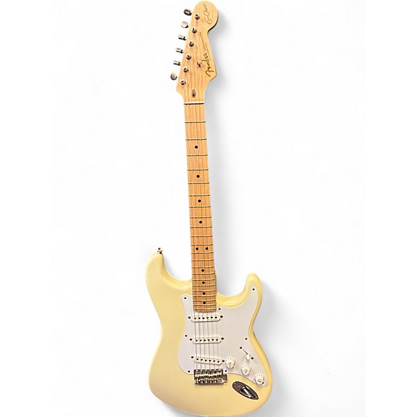 Used Fender Artist Series Eric Clapton Stratocaster Olympic White Solid Body Electric Guitar