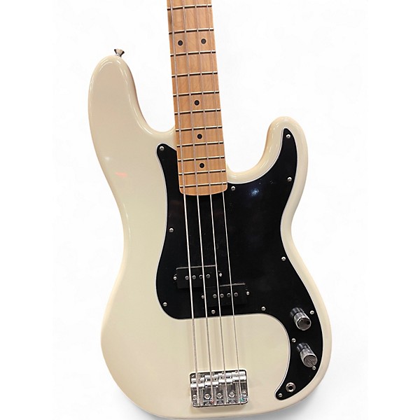 Used 2025 Fender Standard Precision Bass White Electric Bass Guitar