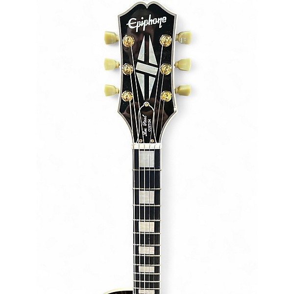Used 2025 Epiphone LES PAUL CUSTOM FIGURED Iced Tea Burst Solid Body Electric Guitar