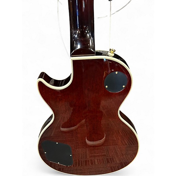 Used 2025 Epiphone LES PAUL CUSTOM FIGURED Iced Tea Burst Solid Body Electric Guitar