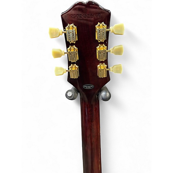 Used 2025 Epiphone LES PAUL CUSTOM FIGURED Iced Tea Burst Solid Body Electric Guitar
