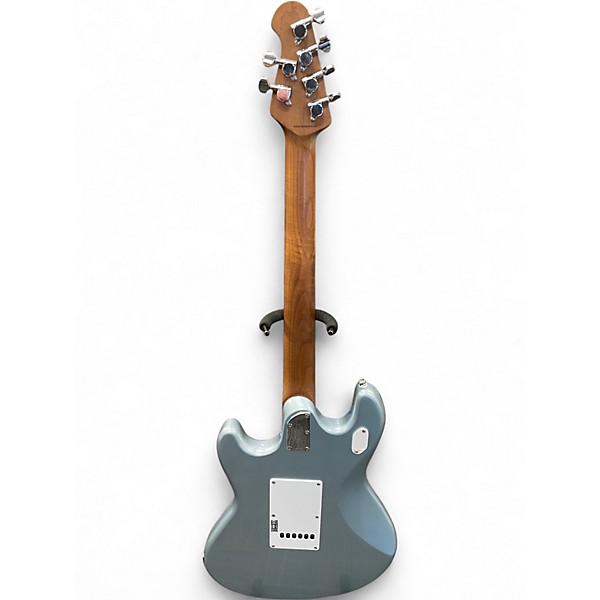 Used Sterling by Music Man sting ray fire mist silver Solid Body Electric Guitar