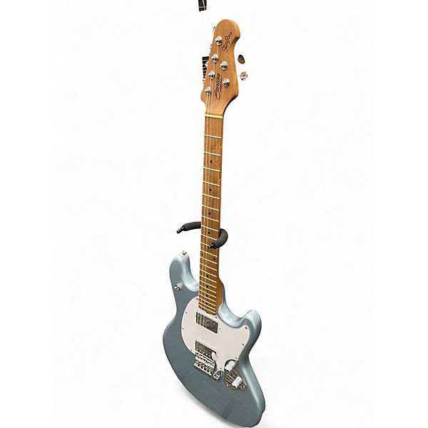 Used Sterling by Music Man sting ray fire mist silver Solid Body Electric Guitar