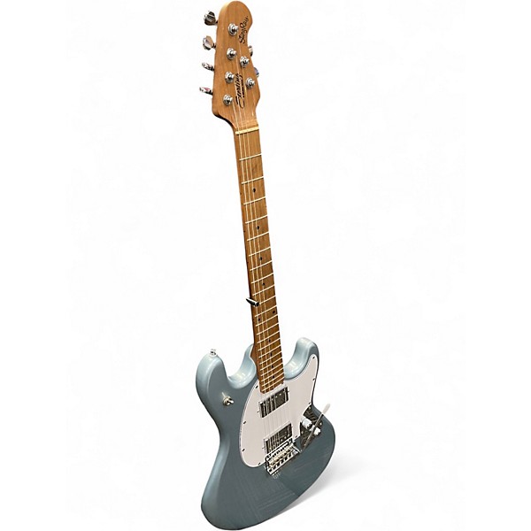 Used Sterling by Music Man sting ray fire mist silver Solid Body Electric Guitar
