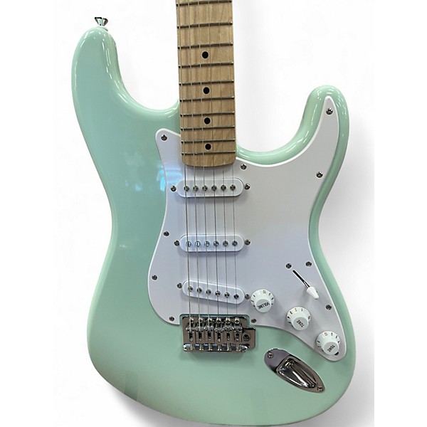Used Squier Stratocaster Surf Green Solid Body Electric Guitar