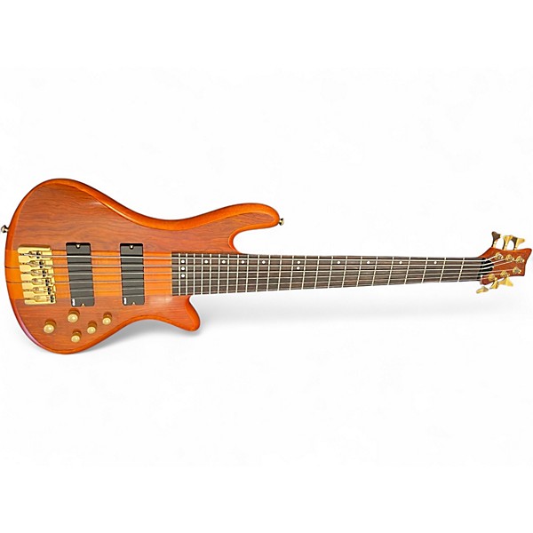 Used Schecter Guitar Research Stiletto Studio 6 String Natural Electric Bass Guitar