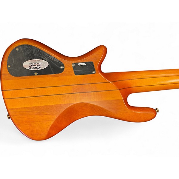Used Schecter Guitar Research Stiletto Studio 6 String Natural Electric Bass Guitar