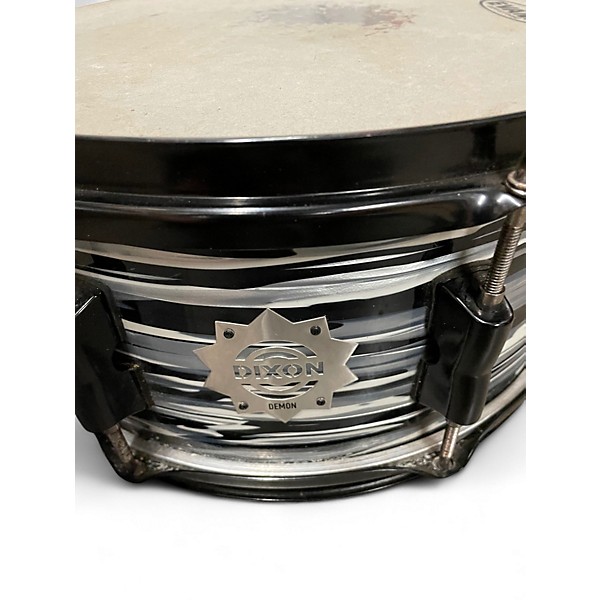 Used Dixon 13in DEMON SNAR  Black and Silver Drum