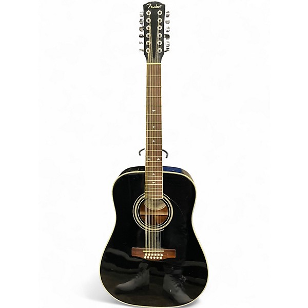 Used Fender DG16E-12 Black 12 String Acoustic Electric Guitar