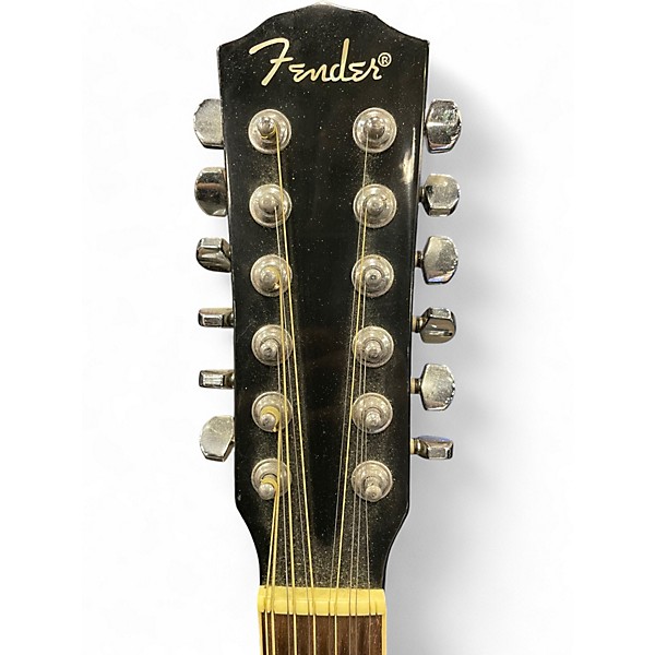 Used Fender DG16E-12 Black 12 String Acoustic Electric Guitar