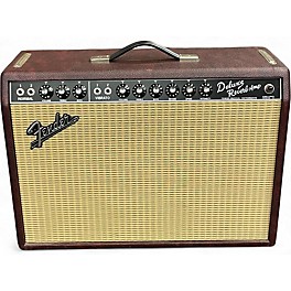 Used Fender '65 Reissue Deluxe Reverb Ltd Ed Wine Red Tube Guitar Combo Amp