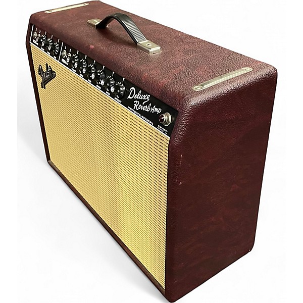 Used Fender '65 Reissue Deluxe Reverb Ltd Ed Wine Red Tube Guitar Combo Amp