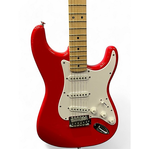 Used Squier sonic stratocaster Torino Red Solid Body Electric Guitar