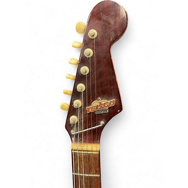 Used Teisco Electric 2 Color Sunburst Solid Body Electric Guitar