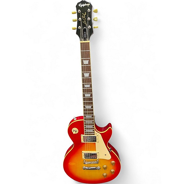 Used 1995 Epiphone Les Paul Standard Cherry Sunburst Solid Body Electric Guitar