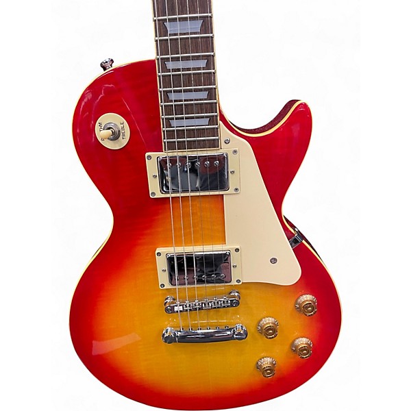 Used 1995 Epiphone Les Paul Standard Cherry Sunburst Solid Body Electric Guitar