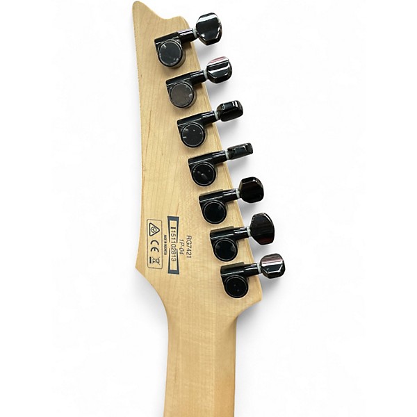 Used Ibanez RG7421 RG Series Black Solid Body Electric Guitar